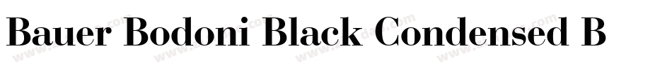 Bauer Bodoni Black Condensed BT字体转换